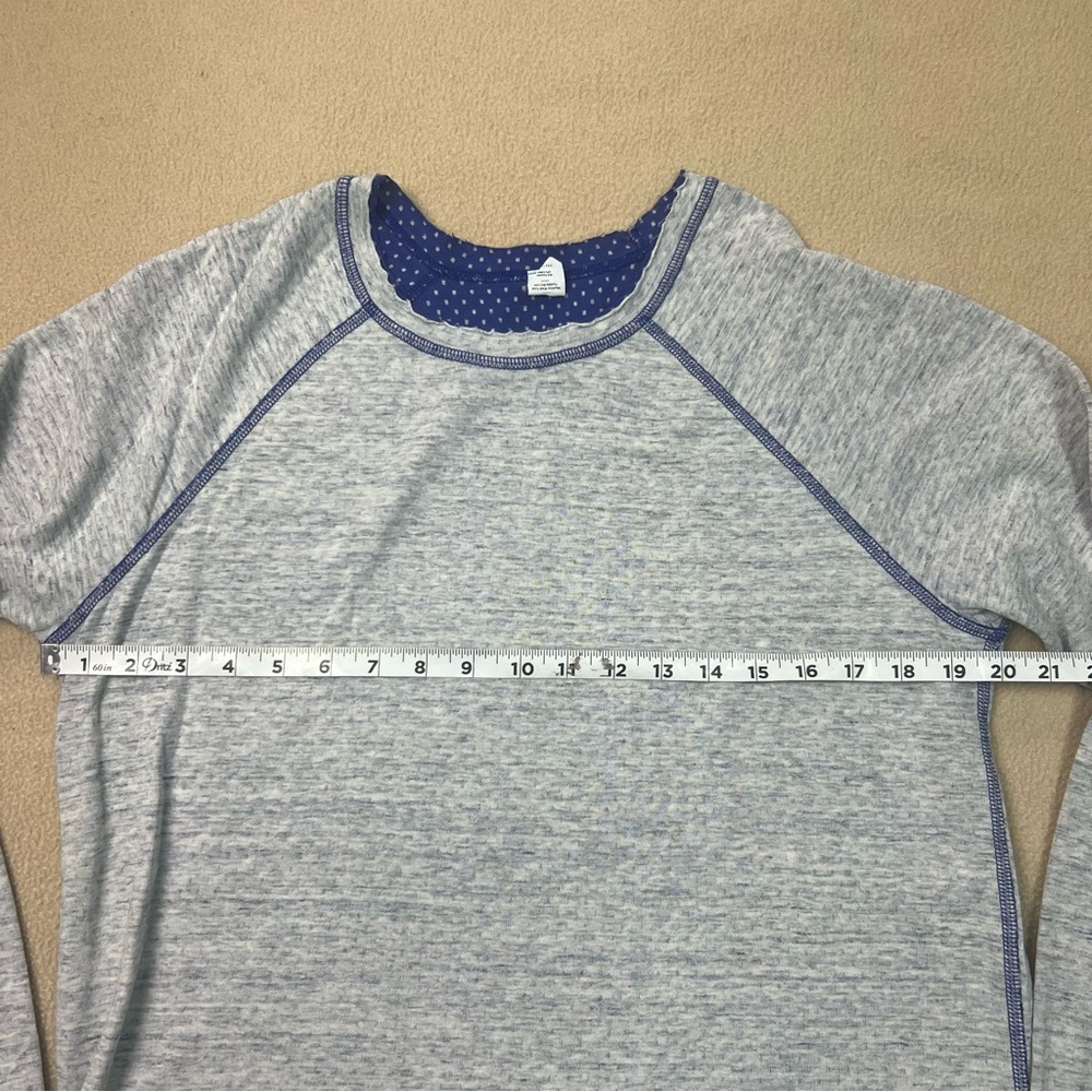 Marine Layer shirt womens medium blue reversible raglan long sleeve - Picture 3 of 8